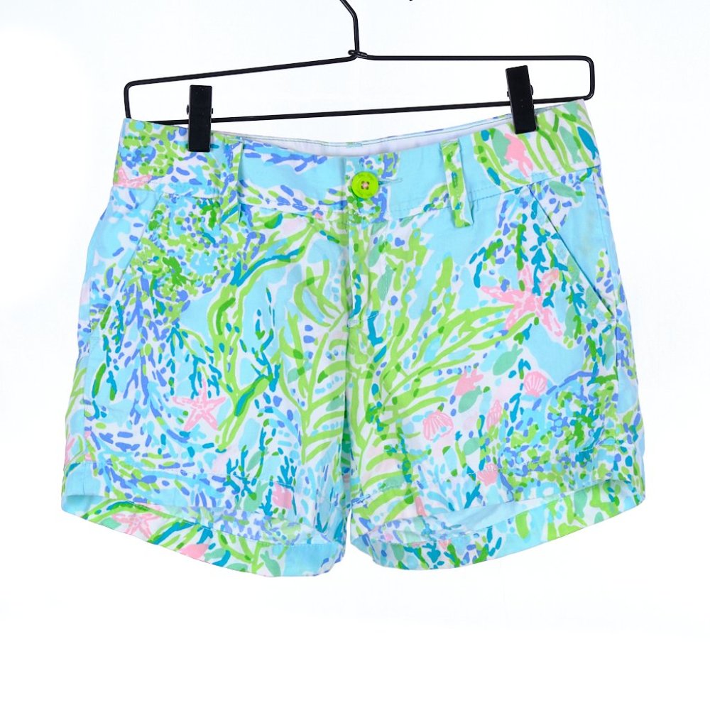 Lilly Pulitzer Callahan Short Skye Blue Heaven Size 00